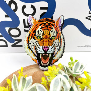 Tiger Head Hair Claw Clip, Cheetah Head Hair Clip - Abigail Fox Designs Nantucket