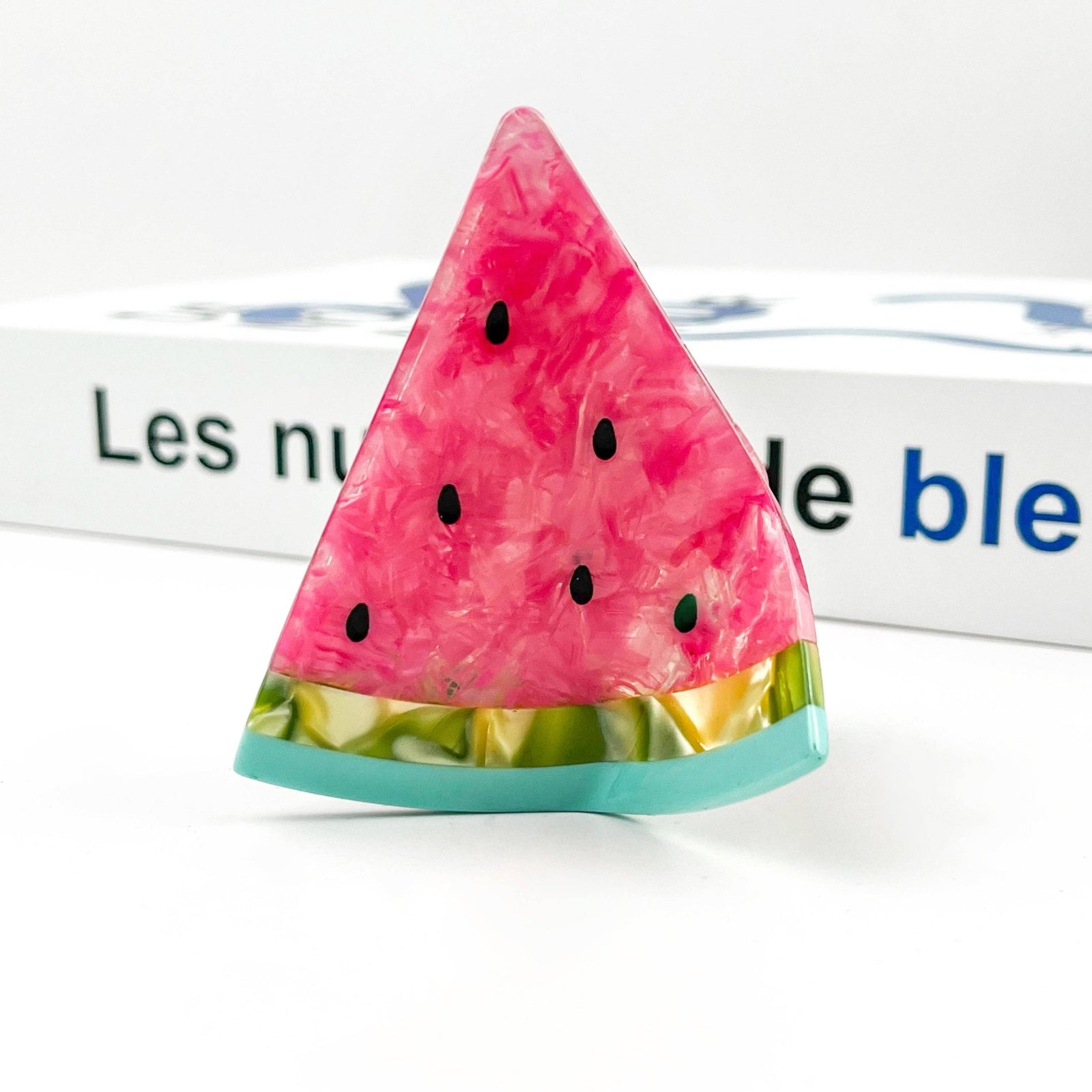 Triangular Watermelon Claw Clip, Acetate Fruit Hair Clip - Abigail Fox Designs Nantucket