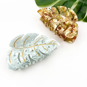 Tropical Monstera Leaf Hair Claw Clip - Abigail Fox Designs Nantucket