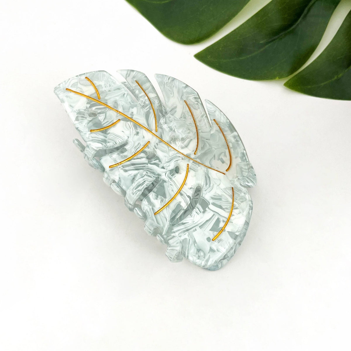 Tropical Monstera Leaf Hair Claw Clip - Abigail Fox Designs Nantucket