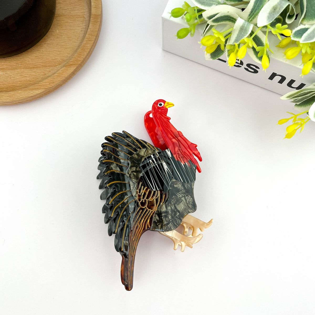 Turkey Roast Chicken Hair Clip,Thanksgiving Gift Claw Clip - Abigail Fox Designs Nantucket