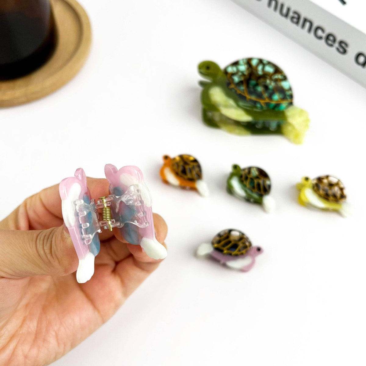 Turtle Claw Clip, Large & Mini Hair Clip - Abigail Fox Designs Nantucket