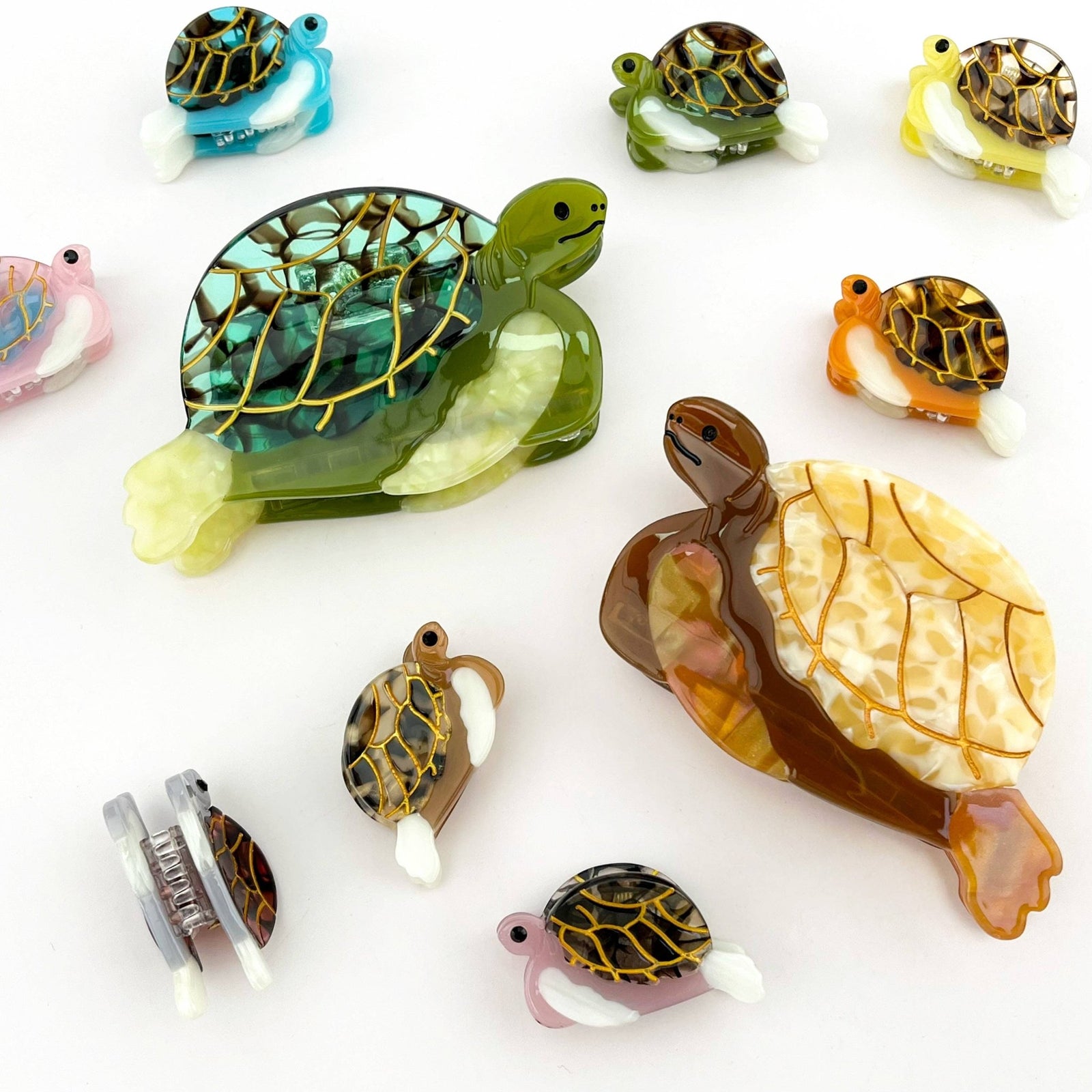 Turtle Claw Clip, Large & Mini Hair Clip - Abigail Fox Designs Nantucket