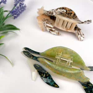 Turtle Hair Clip,Animal Claw Clip - Abigail Fox Designs Nantucket