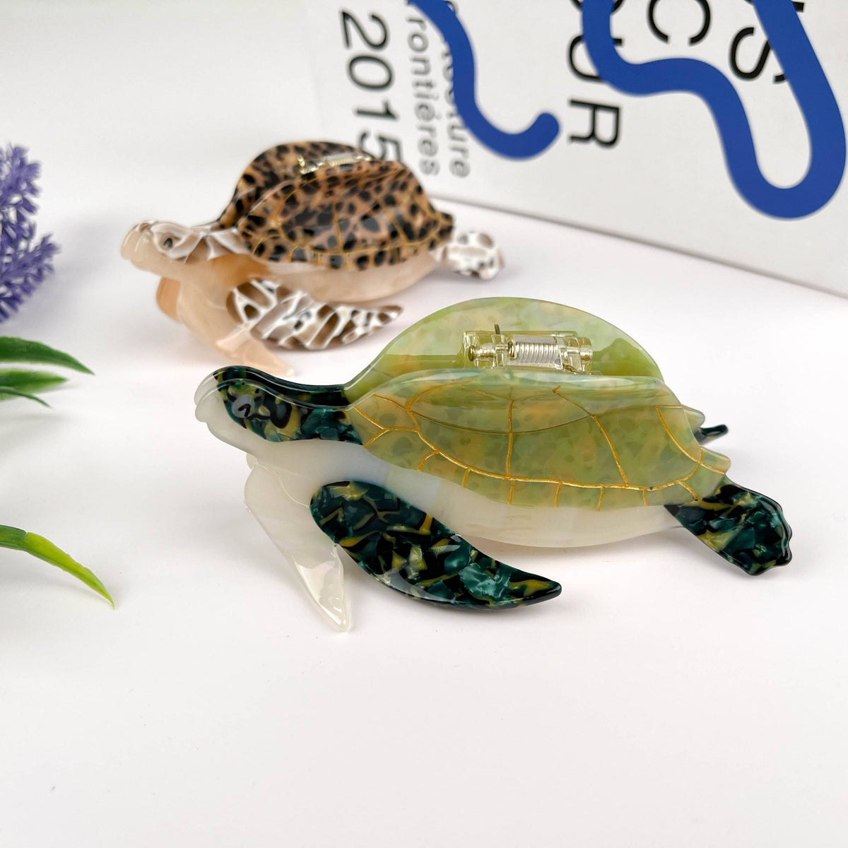 Turtle Hair Clip,Animal Claw Clip - Abigail Fox Designs Nantucket