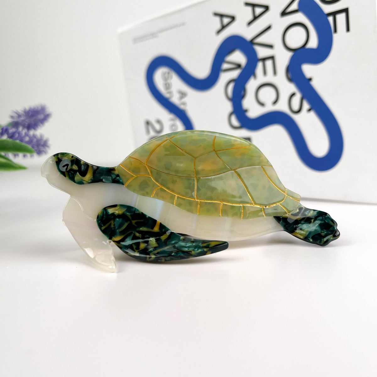 Turtle Hair Clip,Animal Claw Clip - Abigail Fox Designs Nantucket