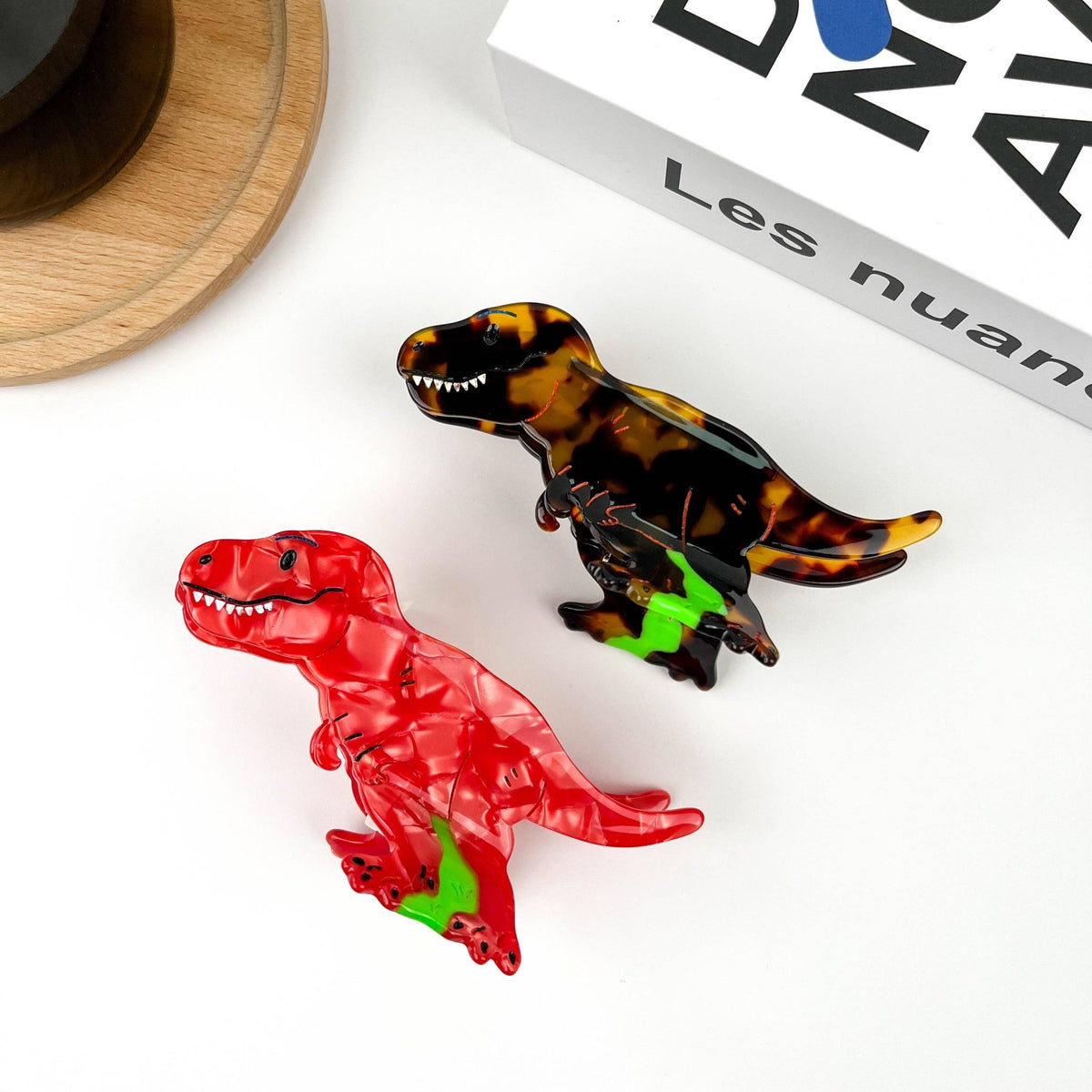Tyrannosaurus Hair Clip, Acetate Animal Claw Clip - Abigail Fox Designs Nantucket