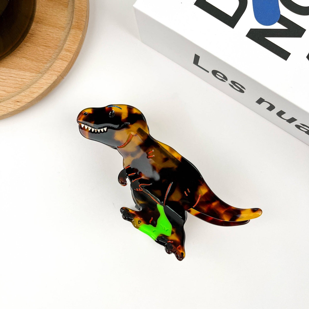 Tyrannosaurus Hair Clip, Acetate Animal Claw Clip - Abigail Fox Designs Nantucket