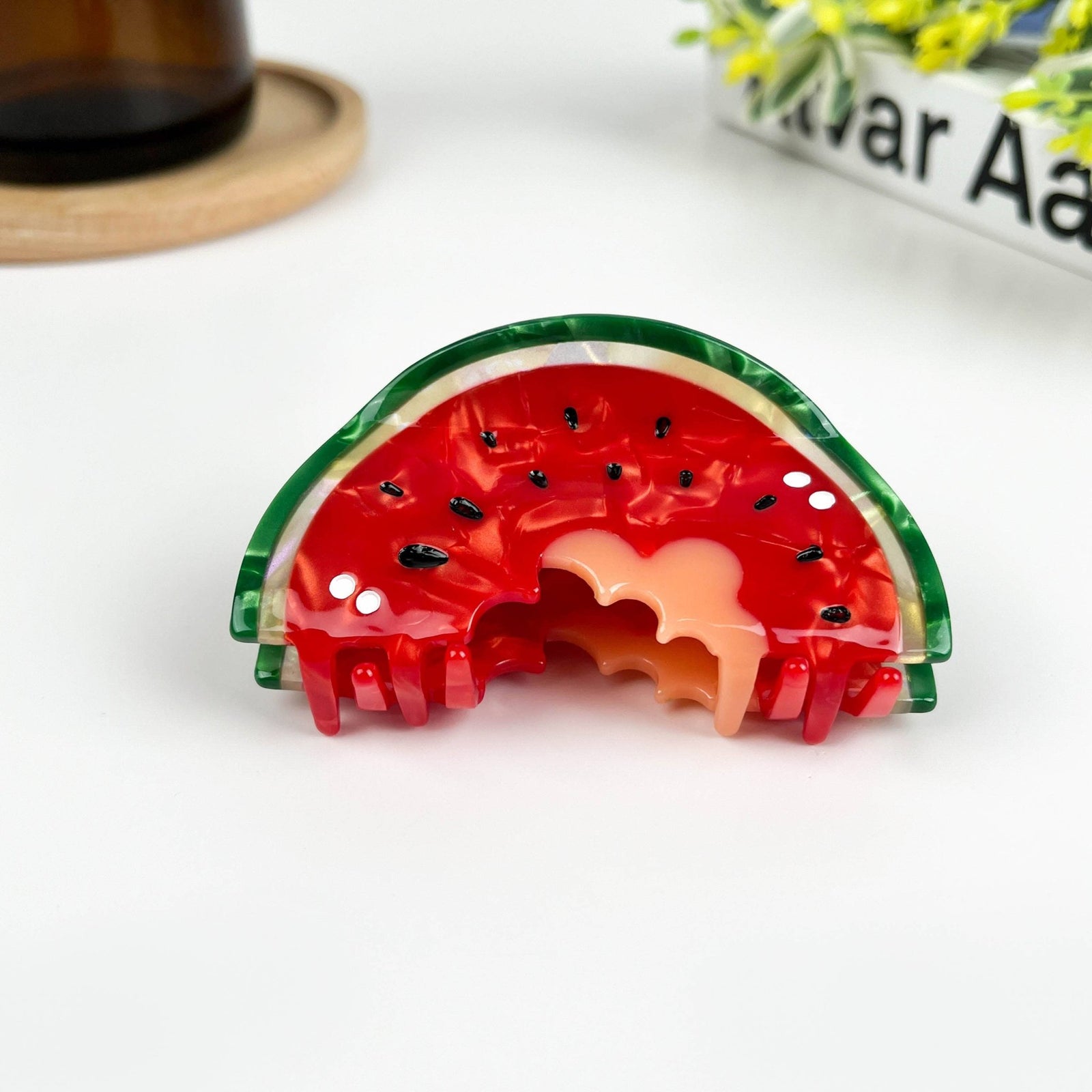 Watermelon Hair Clip,Fruit Claw Clip - Abigail Fox Designs Nantucket