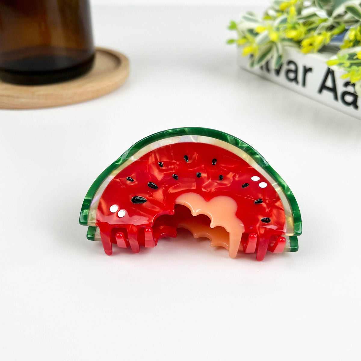 Watermelon Hair Clip,Fruit Claw Clip - Abigail Fox Designs Nantucket