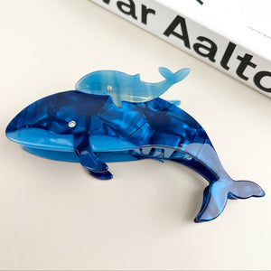Whale and Baby Hair Clip - Abigail Fox Designs Nantucket