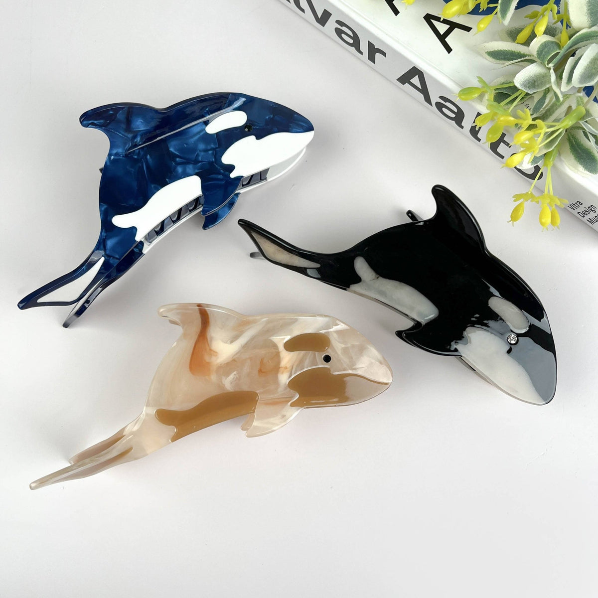 Whale Hair Clip,Marine Animal Hair Clip - Abigail Fox Designs Nantucket