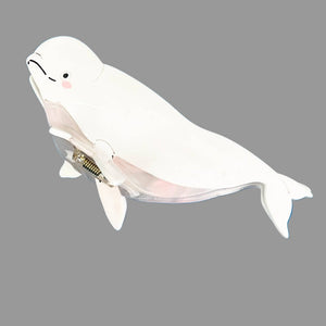 White Whale Claw Clip,Ocean Series Hair Clip - Abigail Fox Designs Nantucket