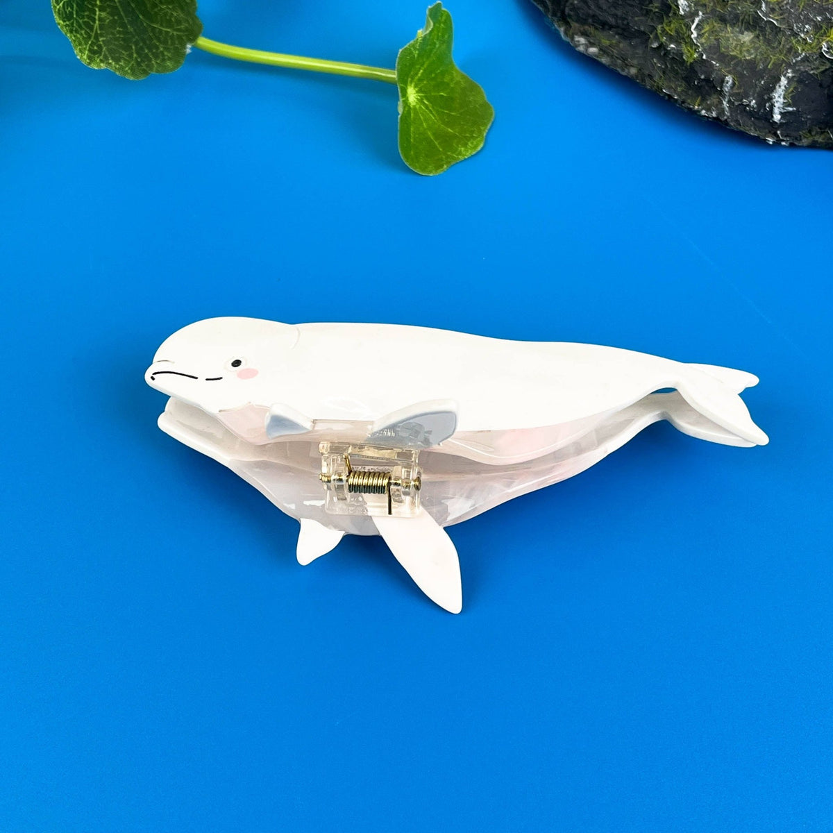 White Whale Claw Clip,Ocean Series Hair Clip - Abigail Fox Designs Nantucket