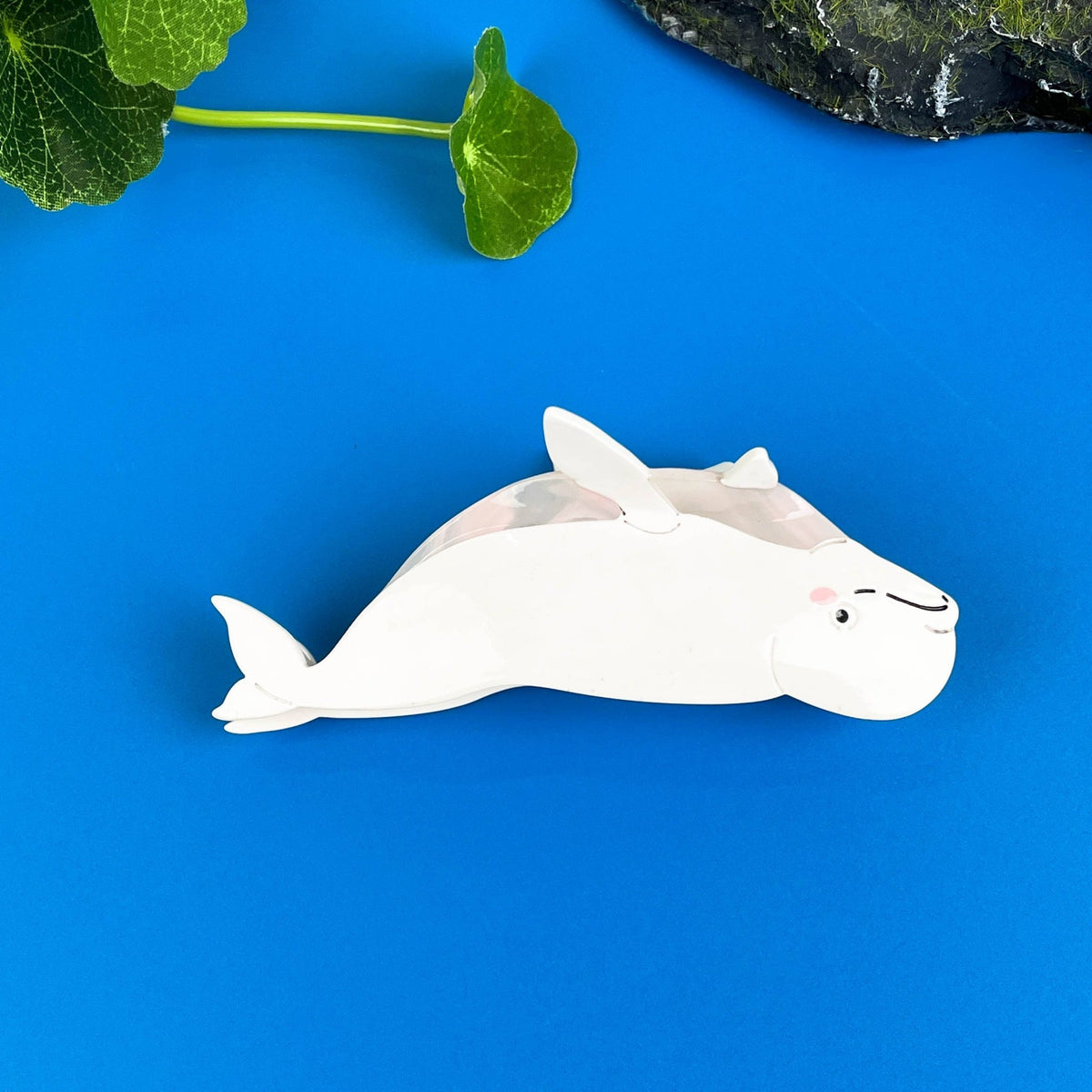 White Whale Claw Clip,Ocean Series Hair Clip - Abigail Fox Designs Nantucket