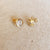 10mm Bezeled Cubic Zirconia Stone Stud Earrings, 18k Gold Filled - Abigail Fox Designs