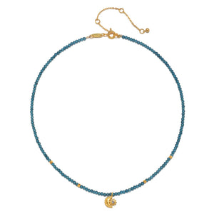 14" London blue quartz celestial choker - Abigail Fox Designs