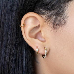 15mm CZ Hoop Earrings - Abigail Fox Designs