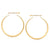 18k GF Hammered Gold Hoop Earrings - Abigail Fox Designs