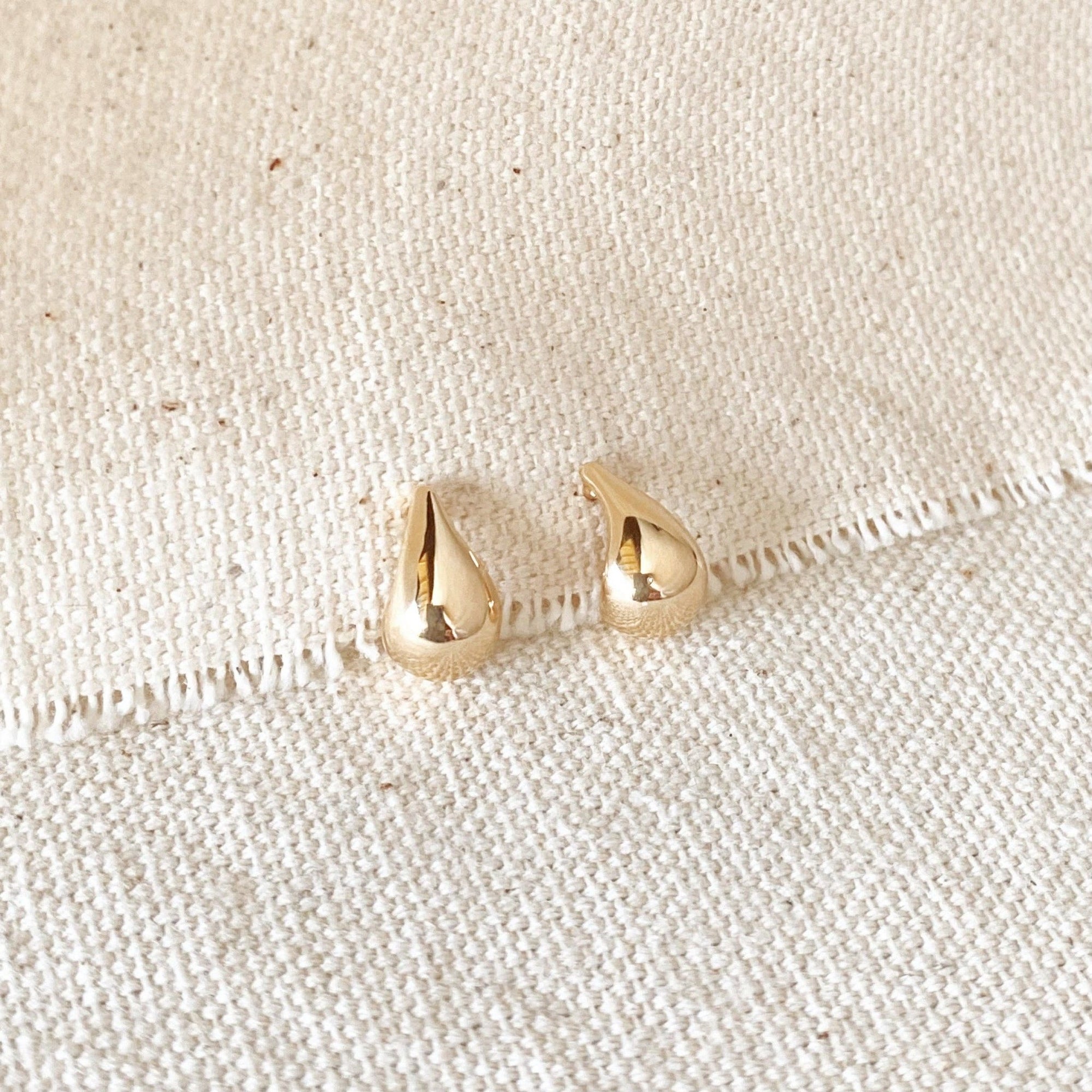 18k Gold Filled Teardrop Stud Earrings - Abigail Fox Designs