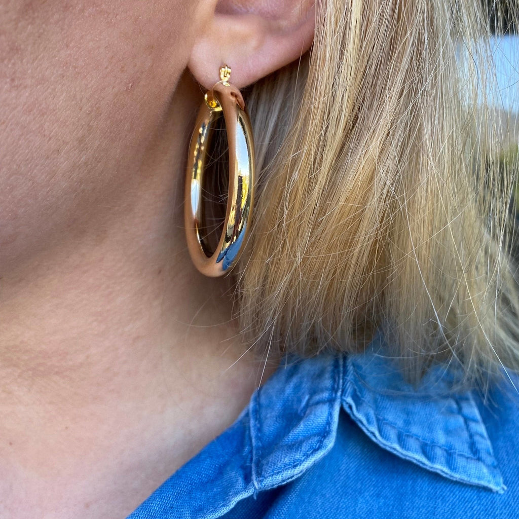 44mm Hoop Earrings 18k Gold Filled AFD Abigail Fox Designs