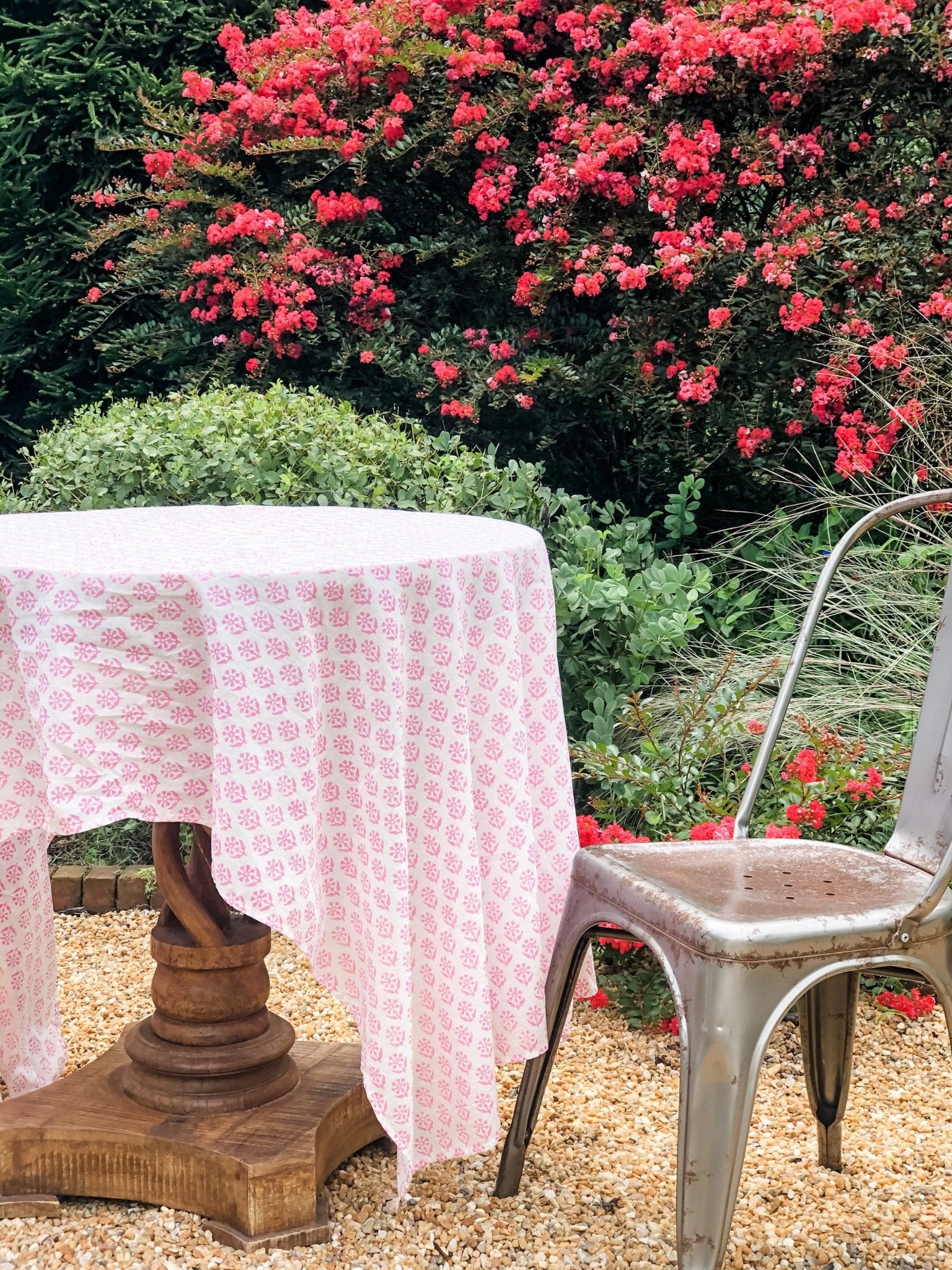 46"x78" Lightweight Tablecloth in Kestrel Pink - Abigail Fox Designs