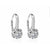 4CT Cubic Zirconia Leverback Earrings. Sterling Silver and Rhodium - Abigail Fox Designs
