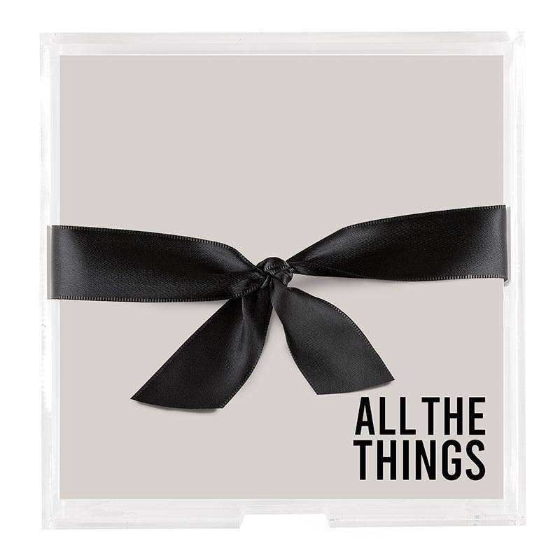 6" All The Things Note Paper in an Acrylic Box - Abigail Fox Designs