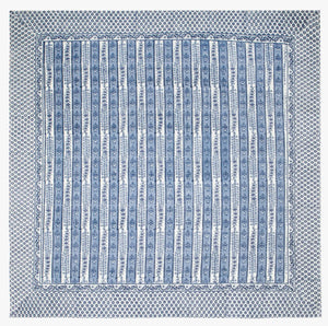 71 x 128, Provence Avignon Blue & Marine Tablecloth - Abigail Fox Designs