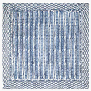 71 x 142, Provence Avignon Blue & Marine Tablecloth - Abigail Fox Designs