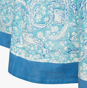 71 x106, La Mer Aqua Tablecloths - Abigail Fox Designs