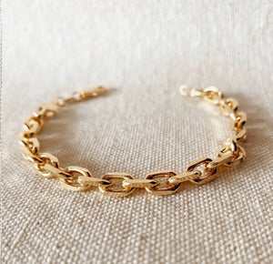 7mm Link Bracelet, 18k Gold Filled, Abigail Fox Jewelry Collection - Abigail Fox Designs