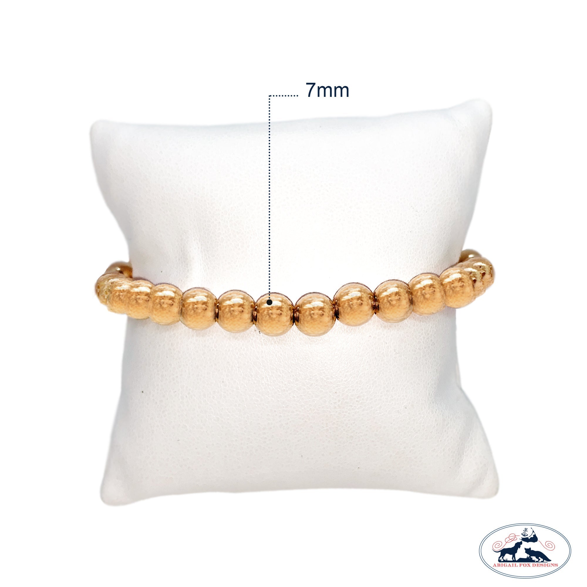 7mm seamless gold filled beaded bracelet - Abigail Fox Designs