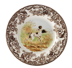 8 Piece 10.5 inch Dinner Plate Set, Spode Woodland Dinner Plate RENTAL - Abigail Fox Designs