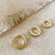 9mm, 11mm or 13mm Emerald CZ Hoop Trio,18k Gold Filled, Abigail Fox - Abigail Fox Designs