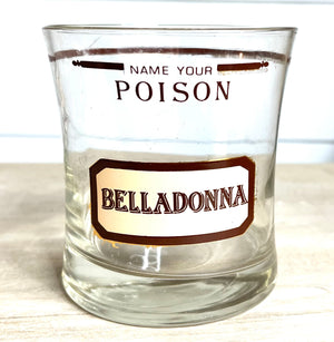 Cera, Vintage Mid-Century Barware, "Name Your Poison", Old-Fashion Glasses, Sold Individually