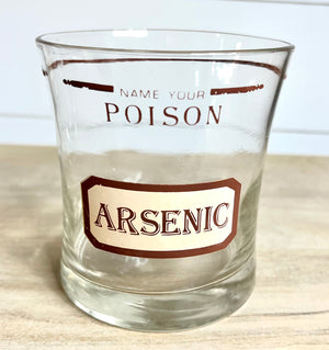 Cera, Vintage Mid-Century Barware, "Name Your Poison", Old-Fashion Glasses, Sold Individually