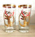 Culver, Signed Vintage Mid-Century Barware, Gold Rudolph The Red Nose Reindeer Highball Glasses, Set of 2