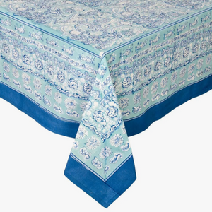 71 x 128, La Mer Aqua Tablecloth