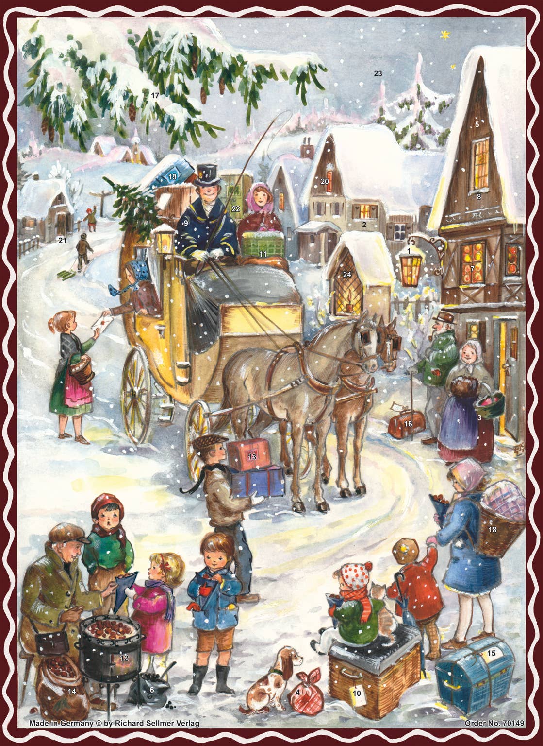 Advent Calendar Horse and Carriage With Gifts - Abigail Fox Designs