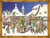 Advent Calendar Town With People At Night - Abigail Fox Designs