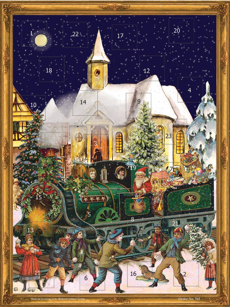 Advent Calendar Train, Kids, and Santa - Abigail Fox Designs