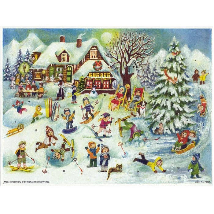 Advent Calendar Winter Ski Play Scene - Abigail Fox Designs