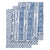 Avignon Tea Towels Blue & Marine, Set of 3 - Abigail Fox Designs