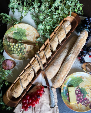 Baguette Board with Antler Bread Knife - Abigail Fox Designs