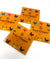 Bar Butterfly Orange Coaster, Set of 4 - Abigail Fox Designs