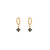 Black Pave Clover Huggies Hoop Earrings - Abigail Fox Designs