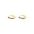 Black Stone Huggies Hoops (10 mm), 18K Gold & Sterling Silver, Abigail Fox - Abigail Fox Designs