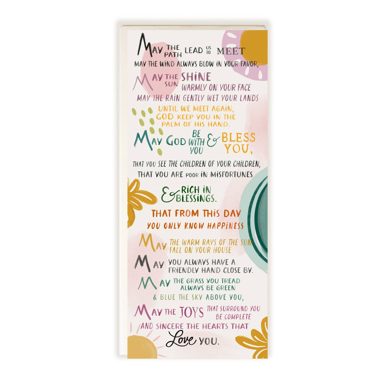 Blessing Card, Individual Card for Sympathy, encouragement or thinking of you. - Abigail Fox Designs