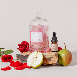 Blushing Rosé Gemstone Diffuser, Rose Quartz with essential oils, floral, rose, jasmine & cedar - Abigail Fox Designs